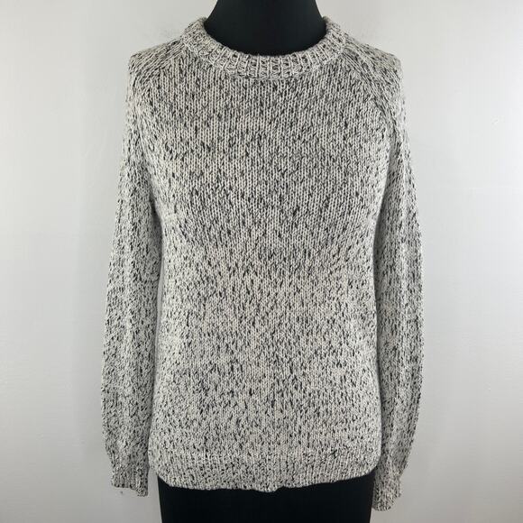 Theory Gray Long Sleeve Wool Cotton Blend Crewneck Pullover Sweater Size P(XS) - Picture 2 of 9